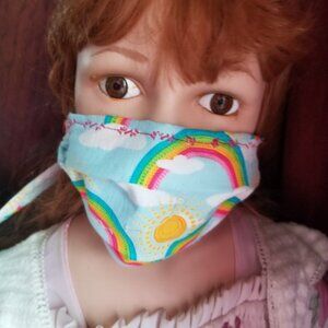 Kid Size Mask w/ Copper/Silver Filters-Rainbows